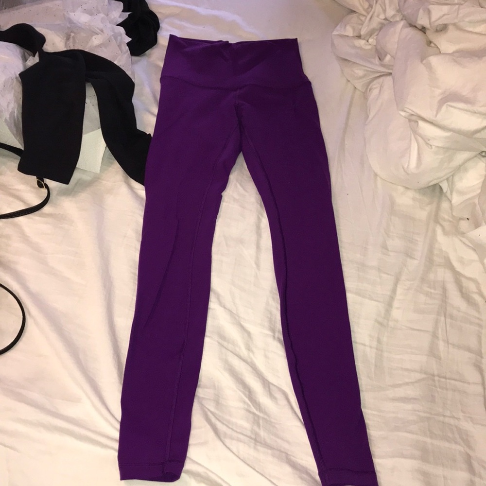 Purple high wasted lulu wonder unders